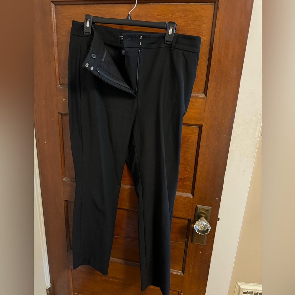Slim ankle black slacks